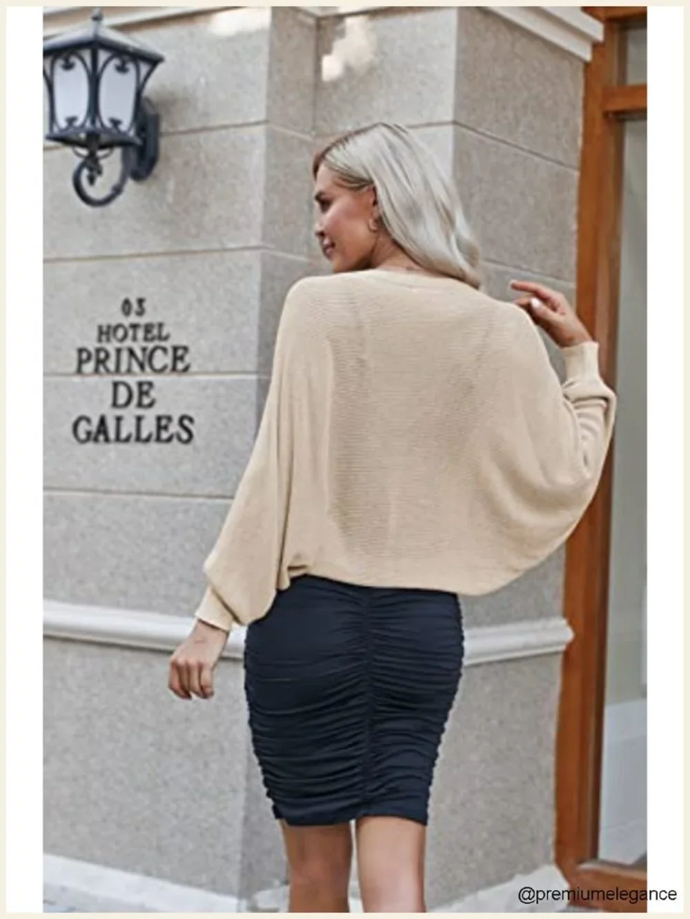 Long Batwing Sleeve Knitted Cropped Bolero Open Front Cardigan Shrug for Women